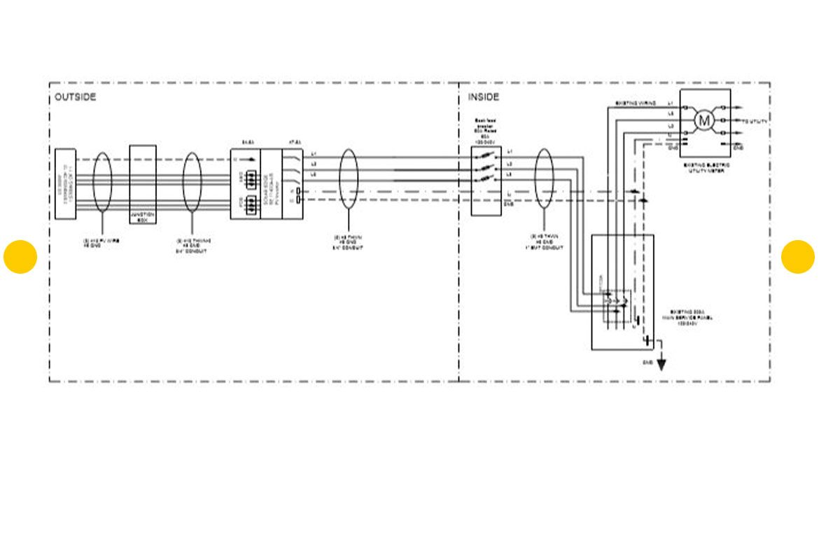 SINGLE LINE DIAGRAM FOR 12.8 KW CANOPY ON FLAT ROOF PHOTO-VOLTAIC ARRAY